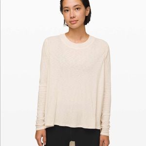 Lululemon Dare to Drape Long Sleeve - Light Ivory